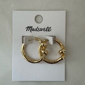 Madewell Gold Twisted Hoop Earrings